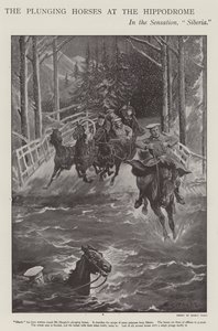 Pferde in Sibirien, eine Aufführung im Londoner Hippodrom von Sidney Paget