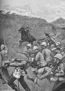 Die Männer kämpften weiter durch den Hagel des Feuers, 1902