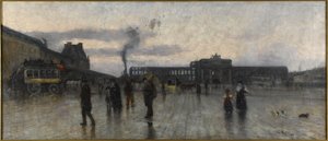 Die Ruinen der Tuilerien und der Place du Carrousel von Siebe Johannes Ten Kate