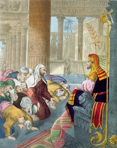 Joseph empfängt die Huldigung seiner Brüder, aus einer Bibel gedruckt von Edward Gover, 1870er Jahre von Siegfried Detler Bendixen