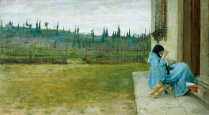 Dame bei der Arbeit von Silvestro Lega