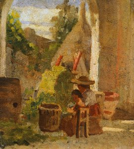 Rustikale Loggia, Landstudie Triptychon