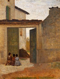Viaticum, um 1864, von Silvestro Lega