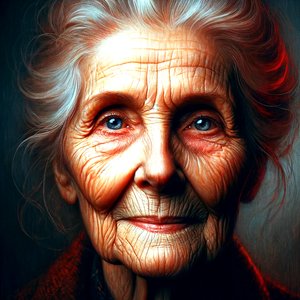 Dorothea-"KI-geformte Lebensjahre: Porträts der Zeitlosigkeit" von Silvia Martini