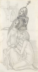 Romeo und Julia mit Pater Lawrence von Simeon Solomon