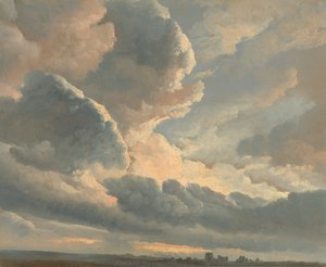 Studie von Wolken mit Sonnenuntergang in der Nähe von Rom von Simon Alexandre Clément Denis