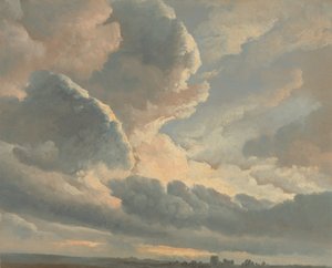 Studie von Wolken mit Sonnenuntergang in der Nähe von Rom von Simon Alexandre Clément Denis