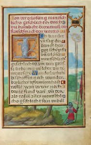 Rand mit einer Szene aus dem Leben von Gideon von Simon Bening