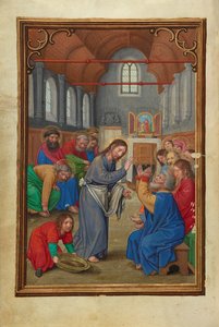 Christus wäscht die Füße der Apostel