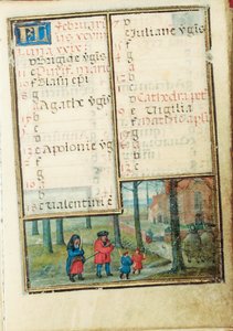 Folio aus einem Miniatur-Stundenbuch, Gebrauch von Rom, Brügge, 1530-35