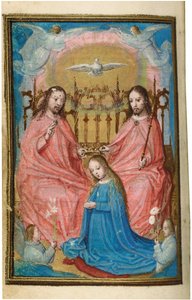 Folio aus einem Miniatur-Stundenbuch, Gebrauch von Rom, Brügge (1530-35) von Simon Bening