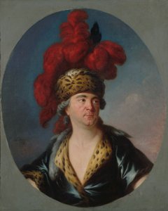 Porträt von Henri-Louis Lekain 1728-1778 als Dschingis Khan im Stück