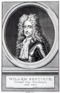 William Bentinck, 1. Earl of Portland, graviert von Jacobus Houbraken nach einem Original von Robert Williams