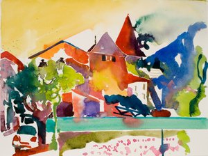 Auto, Grüner Streifen, 2017 von Simon Fletcher