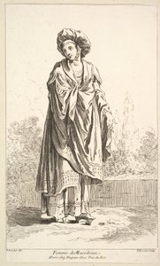 Frau aus Mazedonien, aus Recueil de diverses figures étrangères Inventées par F. B..., 18. Jahrhundert