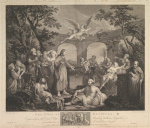 Der Teich von Bethesda, Johannes Kapitel 5 von Simon Francois Ravenet