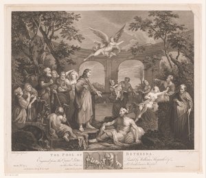 Christus heilt den Kranken von Bethesda von Simon François Ravenet (le vieux)
