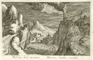 Flusslandschaft bei Mondlicht von Simon Frisius (attributed to)
