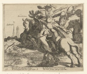 François de la Noue gefangen während der Schlacht bei Ingelmunster, 1580 von Simon Frisius