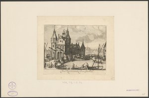 Ansicht des Ersten Regulierspoort in Amsterdam von Simon Frisius