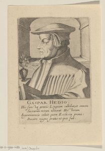 Porträt von Caspar Hedio von Simon Frisius