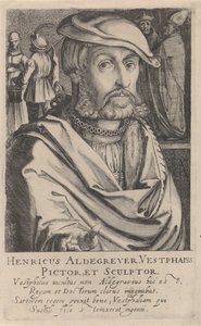 Porträt von Heinrich Aldegrever von Simon Frisius