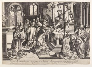 Die Messe des Heiligen Gregor von Simon Frisius
