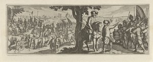 Zwei Soldaten unter einem Baum (Cavalerie) von Simon Frisius