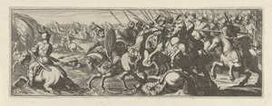 Feldschlacht bei einem Fluss (Cavalerie) von Simon Frisius