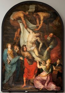 Pfarrkirche (Sint-Walburgakerk). Kreuzabnahme. Simon De Pape. Kopie nach P.P. Rubens. Mitte 17. Jahrhundert.