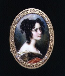 Porträtminiatur von Georgina Carolina, Lady Astley, ca. 1827