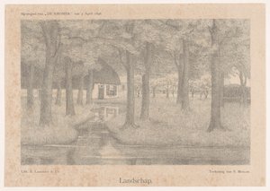 Bauernhof zwischen Bäumen