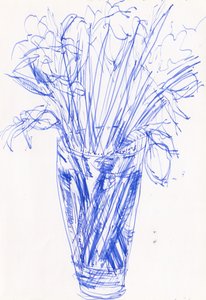 Vase mit Blumen, 2016