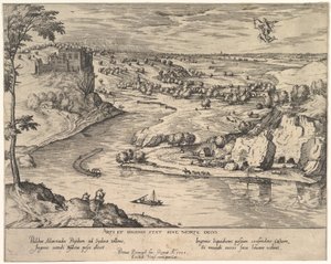 Flusslandschaft mit Merkur, der Psyche entführt, ca. 1595 von Simon Novellanus