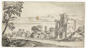Landschaft mit Ruine (Landschaften) von Simon Poelenburg