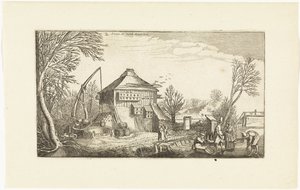 Winterlandschaft mit Bauernhof