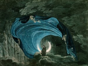 Dekor für die Königin der Nacht, Mozarts Oper von Simon Quaglio