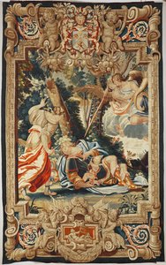 Die Liebe hindert Armida daran, den schlafenden Rinaldo zu erstechen von Simon Vouet