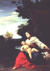 Madonna mit einem Korb