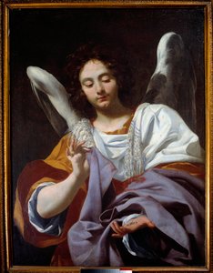 Der Engel mit der Tunika, Instrumente der Passion (Gemälde von Simon Vouet, 17. Jahrhundert)