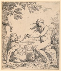 Adam und Eva von Simone Cantarini