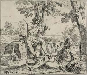 Merkur und Argus von Simone Cantarini