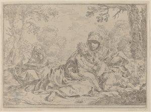 Die Heilige Familie von Simone Cantarini