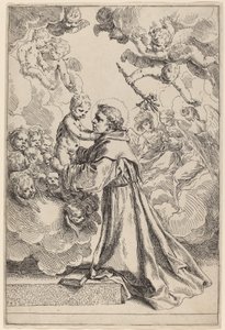 Der große Heilige Antonius von Padua von Simone Cantarini