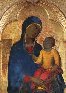 Madonna mit Kind, Detail aus dem Altarbild von San Domenico von Simone Martini (Detail)