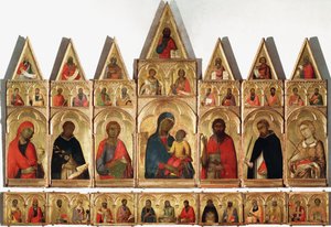 Polyptychon der Heiligen Katharina, 1320 von Simone Martini