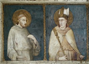 Heiliger Franz von Assisi und Heiliger Ludwig von Toulouse (Ludwig von Anjou) von Simone Martini