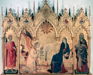 Die Verkündigung und zwei Heilige, 1333