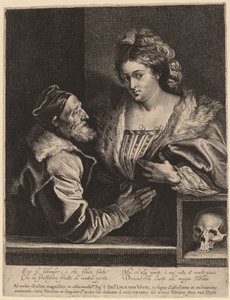 Tizian und seine Geliebte von Sir Anthony van Dyck and Lucas Emil Vorsterman after Titian