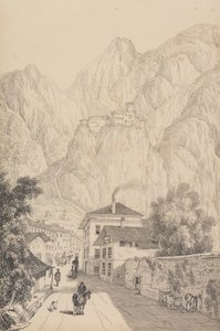 Album mit 30 Ansichten in Tirol und Italien: Schloss Salurn nahe der Stadt von Sir Charles D
